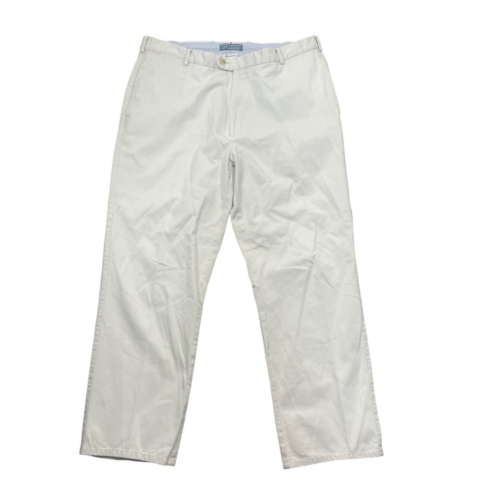 Peter Millar Mens Pants 38 Ivory Pima Cotton Casual Golf Sports Straight‎ Leg